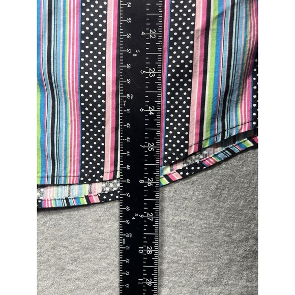 Orvis Womens Wrinkle Free Shirt Button Multicolor Stripe Polka Dots Bright Sz 12 - Picture 3 of 6